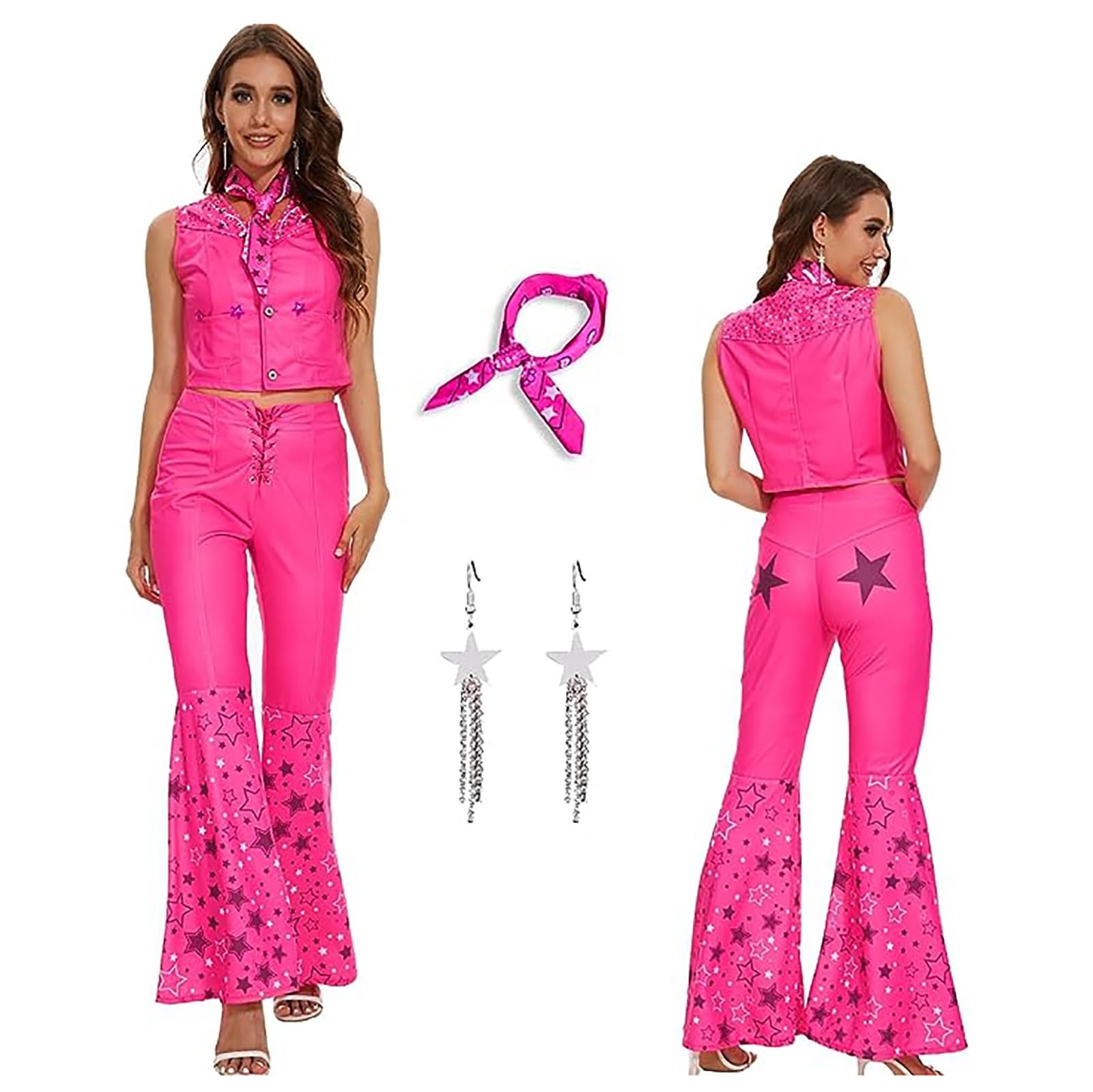 Amazon.co.jp: カウガール コスチューム 70 年代 80 年代 ヒッピー